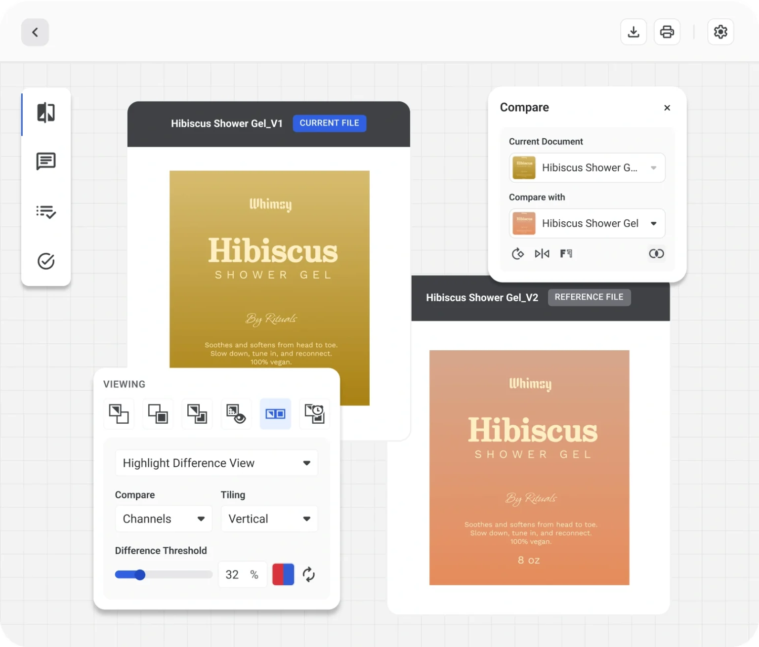 Pixel-to-pixel compare